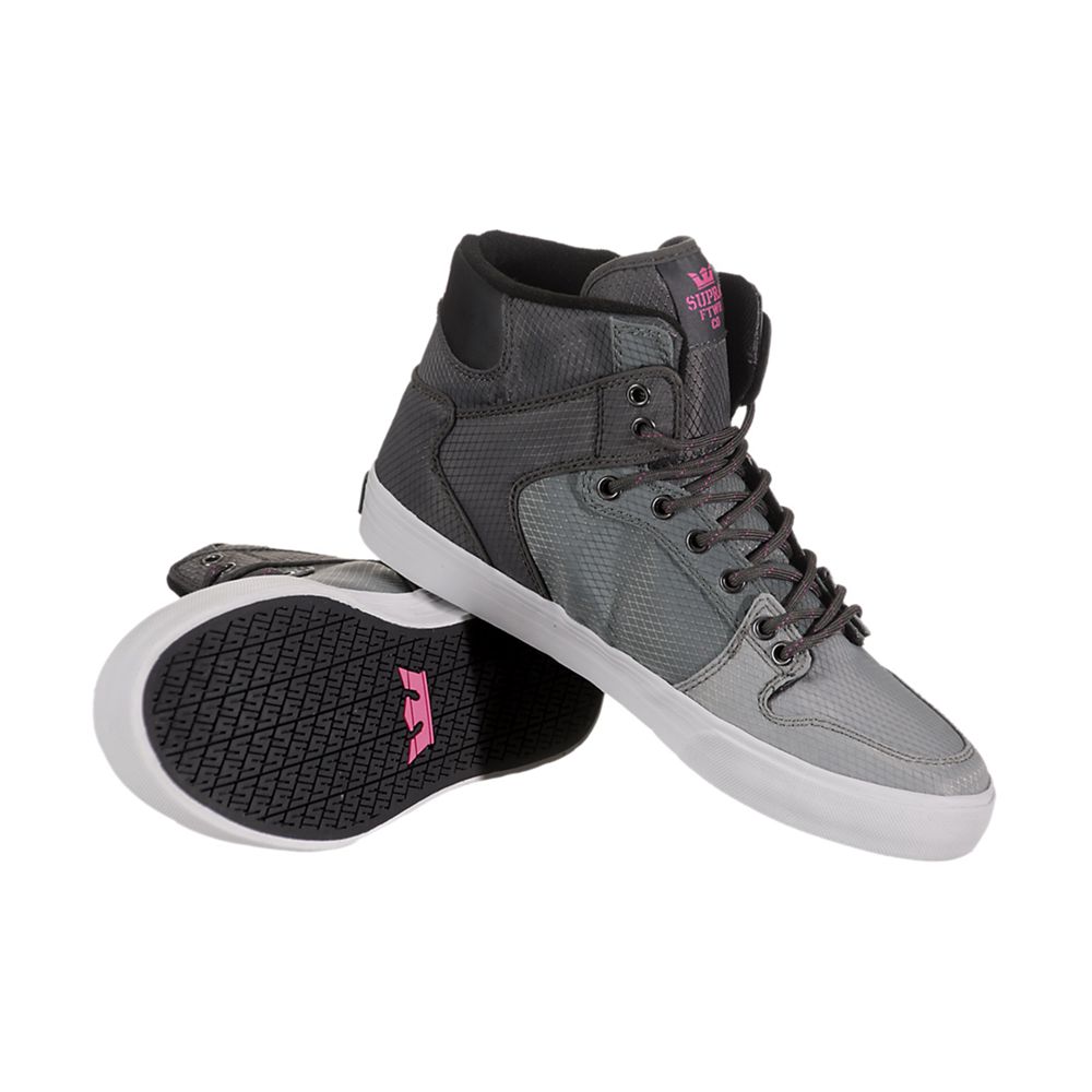 Baskets Montantes Supra Vaider Grise Noir Grey/White Homme | RFW-50227221